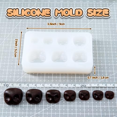 Nuvretk 7 Cute Silicone Molds for Needle Felting - Dog Nose Shapes for Stuffed Animals, DIY Crafts, and Accessories (Square) - size: DOG-Square