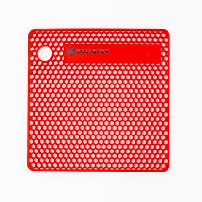 Boltster Original Silicone Fastener Organizer Tray, Bolt and Screw Holder for Mechanics, Automotive, Industrial and DIY Projects, Heat and Chemical Resistant, Red - color: Red