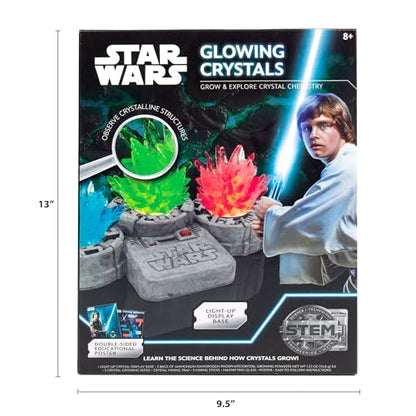 STAR WARS Glowing Crystals, Crystal Growing Kit with Light Up Display Stand, Grow 3 Colorful Crystals, Gift for 8 Year Old Boy, Merch, Toys for Boys Age 8-12 - color: Crystal-growing Kit