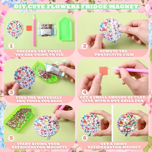 Remuuly 30 Pcs Tree of Life Diamond Painting Magnets Diamond Art Magnets - color: Tree of Life