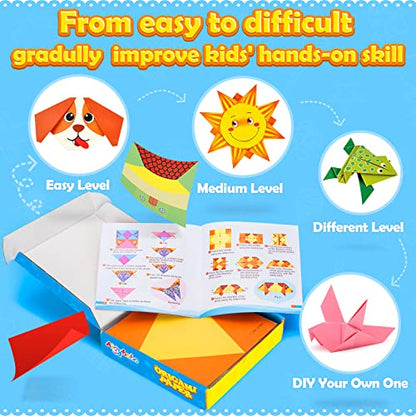 308 Sheets Origami Paper Kit for Kids Ages 5-8 8-12 with Instructional Book