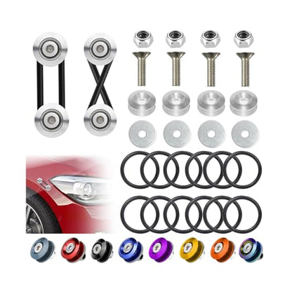 BFXM Universal Bumper Clips, Front Rear Bumper Quick Release Kit - color: Silver, size: 2set