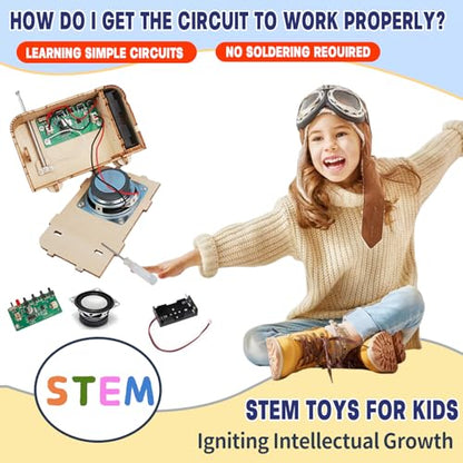 FM Radio Kit for Kids 8-13, DIY STEM: Build Your Own Real Radio