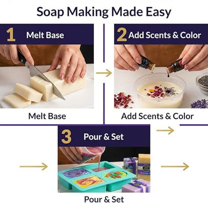 Soap Making Kit for Adults, Make Your Own Soap with Melt & Pour - DIY