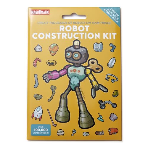 MAGNOMATIC Robot Construction Kit - Funny Fridge Magnet Creature Creation Kit