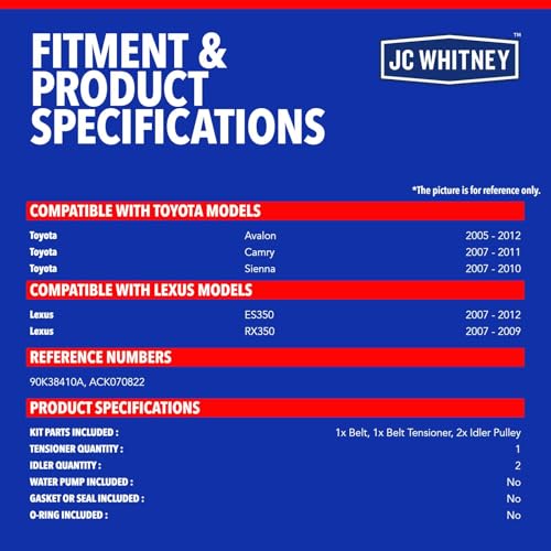 JC Whitney Engine Serpentine Drive Belt Kit