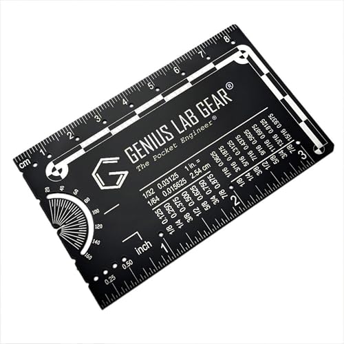 The Authentic Pocket Engineer: Small 3 Inch Metal Engineering Ruler Tool