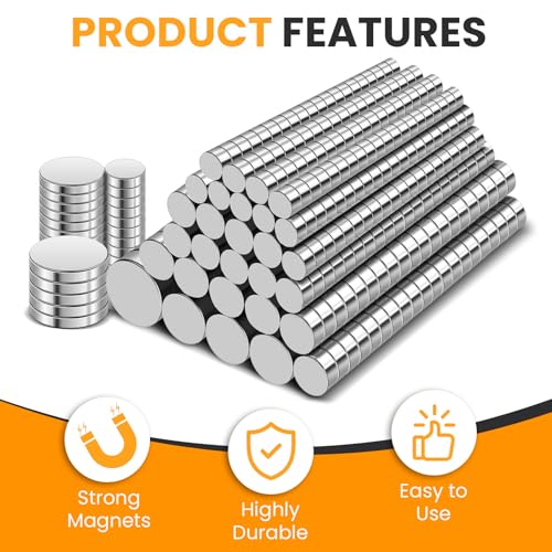 TRYMAG 645Pcs Small Magnets, 7 Different Sizes Round Rare Earth Magnet - color: Silver, size: mix-645Pcs