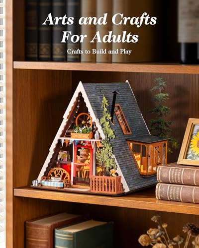 Rolife DIY Miniature Forest Tiny House Kit-A-Frame Cabin with LED Lights