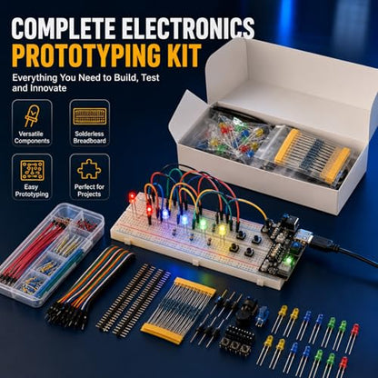 Breadboard Kit, 830 Tie-Points, with Power Supply Module