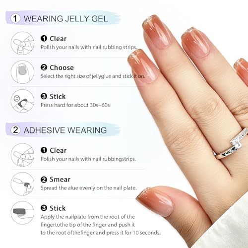 6 Packs (144 Pcs) | Reusable Press on Nails | cute nails | 6-Style Bundle | 12 Sizes | Each Style 24 Pcs | Black Gold Bow Heart - color: Black Gold Bow Heart
