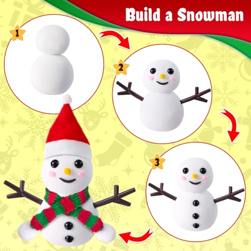 ESSENSON Air Dry Clay Christmas Crafts Kit, 36 Colors DIY Modeling Clay Craft Set with Accessories, Christmas Stocking Stuffers for Kids, Xmas Gift for Girls Boys