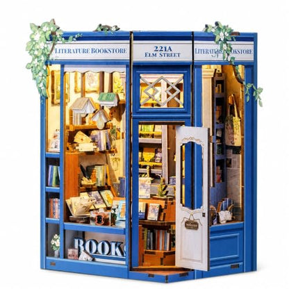 CUTEBEE Book Nook Kit for Adults, DIY Miniature House Kit, Mini House - color: Literature Bookstore