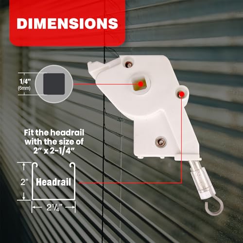 Amazing Drapery Hardware 2" Plastic Wand Tilter for Horizontal Blinds