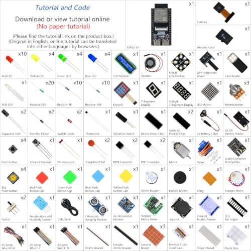 Freenove ESP32 Kit ESP32-S3 Camera Board Ultimate Starter Kit
