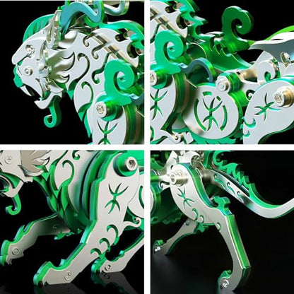 FILASLFT 3D Metal Puzzles for Adults,Mechanical Model Kit Green Bi an - color: C6-bi An-green