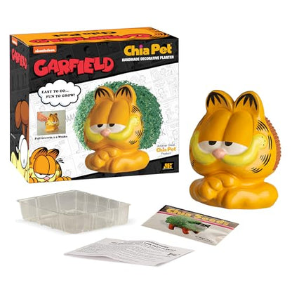 Chia Pet Garfield Terracotta Planter with Seed Pack - color: Garfield