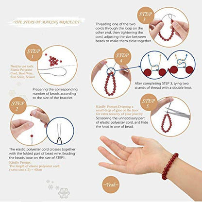 Natural Stone Beads 100pcs Round Genuine Real Stone Beading Loose Gemstones Hole Size 1mm DIY Smooth Bead for Bracelet Necklace Earrings Jewelry Making (Gloud Grey Quartz, 8mm) - color: Gloud Grey Quartz, size: 8mm