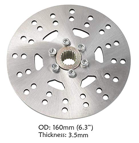 Rear Axle Assembly Complete Wheel Hub Kit and 6" Wheel Tires With Rim & Brake Assembly & T8F Chain for Go Kart Quad Trike Drift Bikes