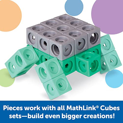 Learning Resources MathLink Cubes Kindergarten Math Activity Set Sea Adventures! - 115 Pieces, Age 5+, STEM Teaching Toys, Kindergartner Games - style: Sea Adventures