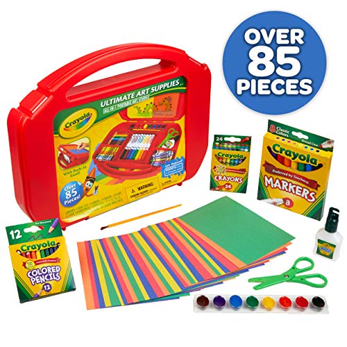 Crayola Ultimate Art Case With Easel, Kids Art Set, 85 Pieces, Gift For Kids Ages 4, 5, 6, 7 [Amazon Exclusive] - style: Case 85 Piece