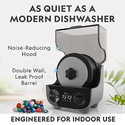National Geographic Ultra Quiet Rock Tumbler Kit for Kids and Adults