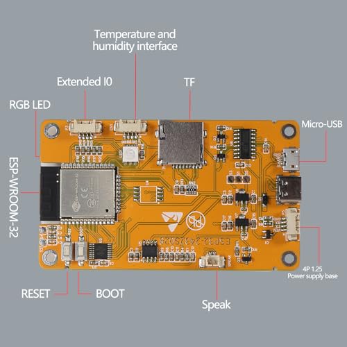 AITRIP 1 Pack ESP32 Development Board ESP32-2432S028R WiFi Bluetooth 2.8 Inch 240X320 Smart Display TFT Module Touch Screen for Arduino