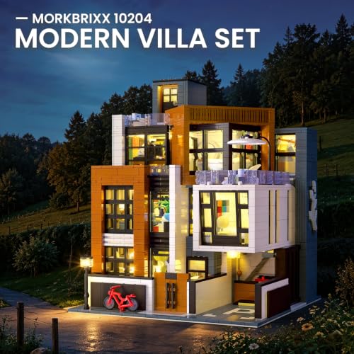Cube Modern House Lighting Building Set 3623 PCS House Model Kit