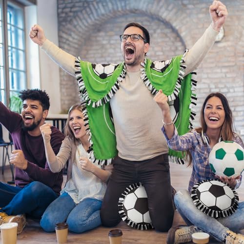 Vicenpal Set of 3 Soccer Tie Blanket & Pillows Craft Kit Dly Soccer Crafts 57 Inch No Sew Fleece Tied Blanket for Sports World 2026 Theme Party Favors Football Fan Gifts Summer Camp Activities - style: Soccer