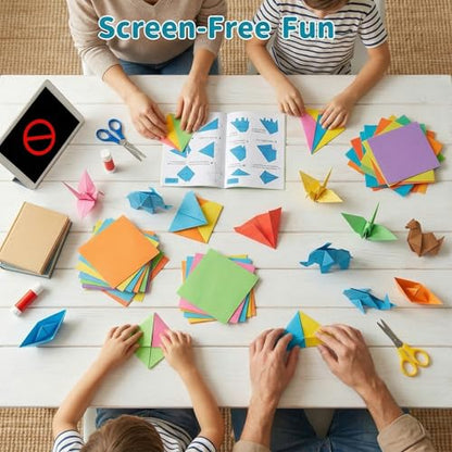 Koogel 250 Sheets Origami Paper Craft Kits, 6"x 6" with Origami Book