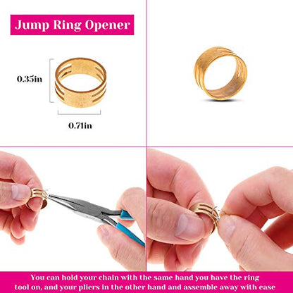 Cridoz Jewelry Repair Kit with 1520 Silver Jump Rings and 3Pcs Pliers for Earrings, Necklaces, Rings, Bracelets