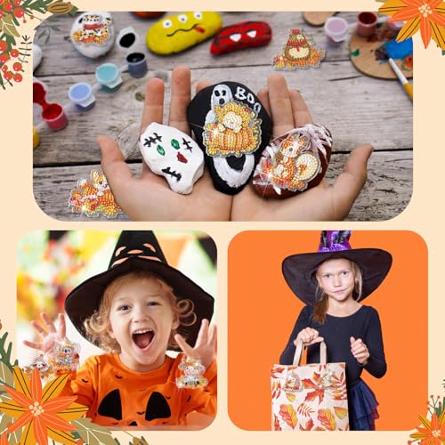 WILLBOND 30 Pcs Thanksgiving Diamond Art Kits for Adults, Animals Theme - color: Fall Animal