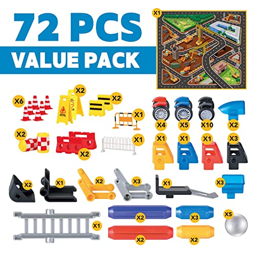 Mobius Magnetic Vehicle Building Set, 72 Pieces, STEM Toy, Ages 3+