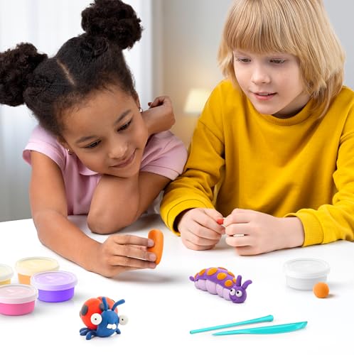 HEY CLAY Bugs Air Dry Clay Kit for Kids Modeling Set for Children Age 3+ - color: Bugs
