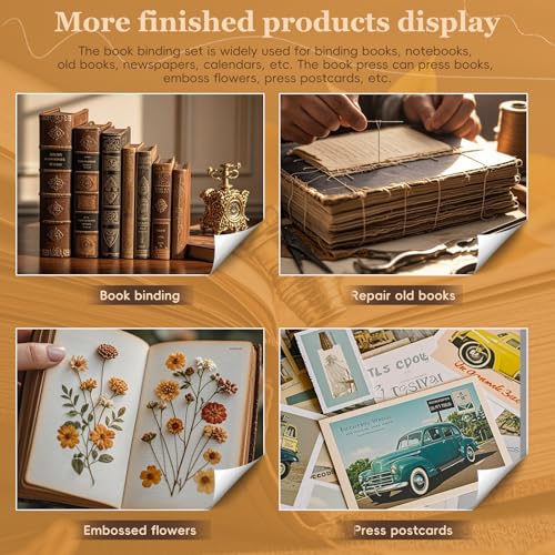 Book Binding Kits for Beginners Bookbinding Kit Book Making Kit Book Press - size: 11.6"x7.9" Bookbinding Kit -5