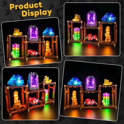 Kyglaring Light Kit for LEGO 21362 Mineral Collection Set, Lights Only - color: 21362 Remote Conrtol