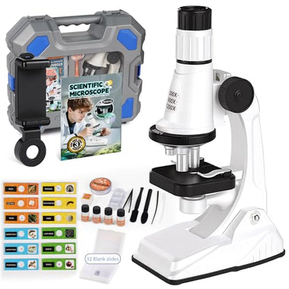 Kids Microscope Kit with Blank and Prepared Slides