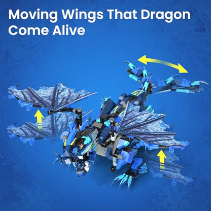 Sillbird Bundle - 2 Items Dragon Building Kit & Robot Car Buildable Toy with Remote Control for Boys Ages 8-14, Christmas STEM Coding Robotics Technic Toy Birthday Gifts for Kids