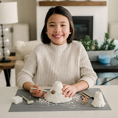 MindWare Dig It Up! Bubbling Ice Age Discovery: Glacial Volcano Fossil Discovery Dig Kit – Make the Volcano Erupt and Then Excavate 7 Artifacts – Educational Activity for Kids & Teens – Ages 8 & Up