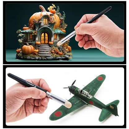 PANDAFLY Drybrush Set, 3 Sizes Hobby Detail Paint Brush Set - size: 3 Sizes