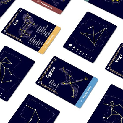 CARDDIA | The 88 Astronomical Constellations Educational Flashcards | Ideal for Astronomy Students and Educators