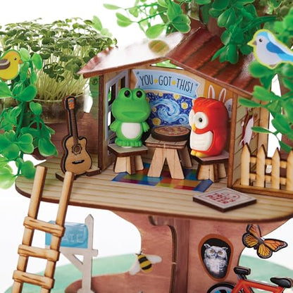 Creativity for Kids Build and Grow Tree House Craft Kit - Treehouse Playset Toy for Boys and Girls, Classic Toys for Kids (Ages 6+)