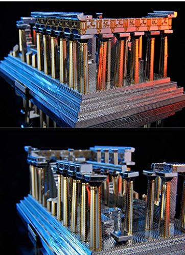 Microworld 3D Metal Puzzle - Temple of Athena Architecture Model Kit, DIY Challenge for Adults, Arts & Craft Assembly Brain Teaser Gift Toys for Teens - 142 Pcs