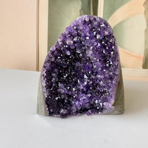 Amethyst Crystal Geodes Purple Crystals Rock Cluster Quartz Raw Healing Crystals 3-4LB - size: 3 Pound to 4 Pound
