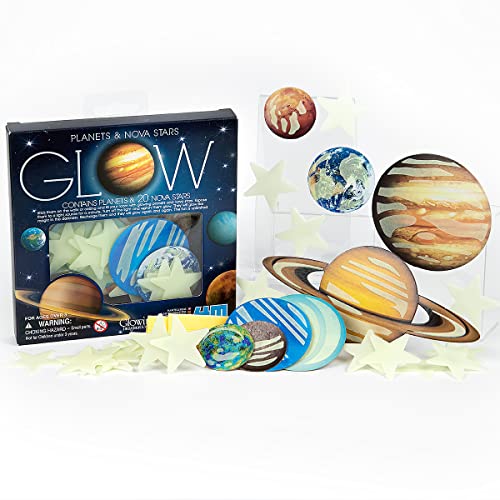 4M Glow Planets & Nova Stars - Astronomy Space Stem Toys Gift Room Décor, For Boys & Girls Ages 3+