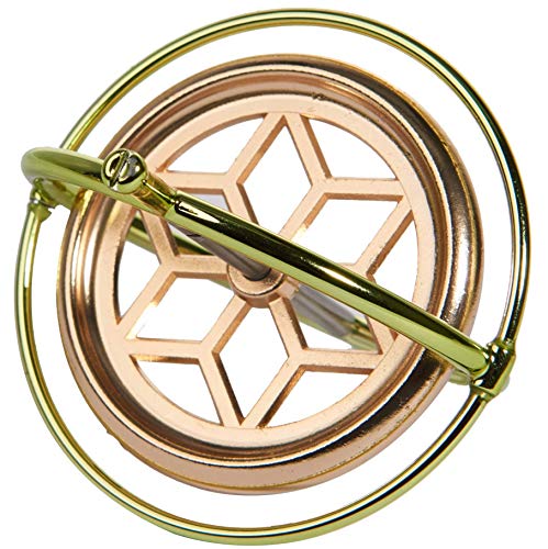 JoyTech Precision Gyroscope Kill Time Metal Anti Gravity Spinner Balance Toy JA01 - color: Golden