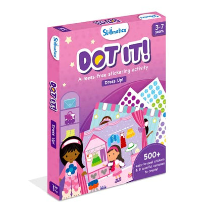 Skillmatics Dot It Sticker Art – Dress Up, Travel Toy, Craft Kit for Kids - style: 5. Dress Up!