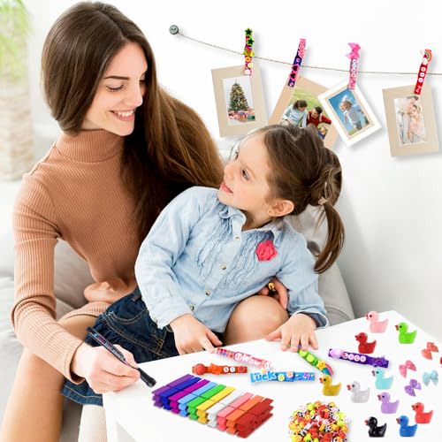 JOICEE 60 Set Cheer Pins Spirit Clips Cheer Clothes Pins Kit - color: Multicolor1