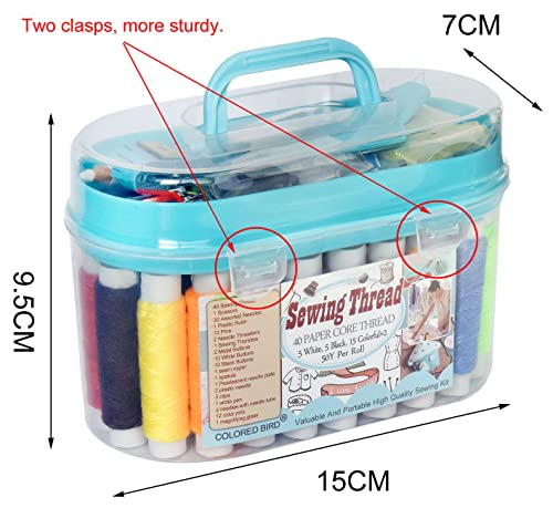 40 Spools of Sewing Thread,Gift Box Portable Basic Sewing Repair Kits for Beginners Traveler Emergency