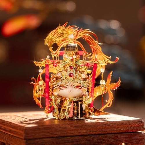 MU 3D Metal Puzzles for Adult Building Miyue Empress Dowager Kitten Kitty, Cat Themed Metal Models Kits Miniature Build, Assembling DIY Sets Hobby Birthday New Year Gifts Home Desk Office Decor - style: Miyue